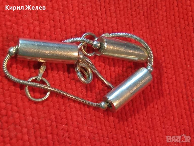 ДИЗАЙНЕРСКА СРЕБЪРНА АРТ ГРИВНА СРЕБРО 925 ИТАЛИЯ СТИЛЕН КРАСИВ МОДЕЛ ПОДХОДЯЩ и за ГЛЕЗЕН 35812, снимка 1