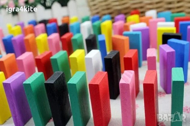 DOMINO Хит! Дървено домино 120 бр. в 12 цвята /НОВО/ всичко с дърво, снимка 1