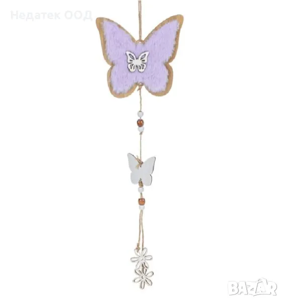 Великденска висяща дървена декоративна украса, 15x51 см, снимка 1