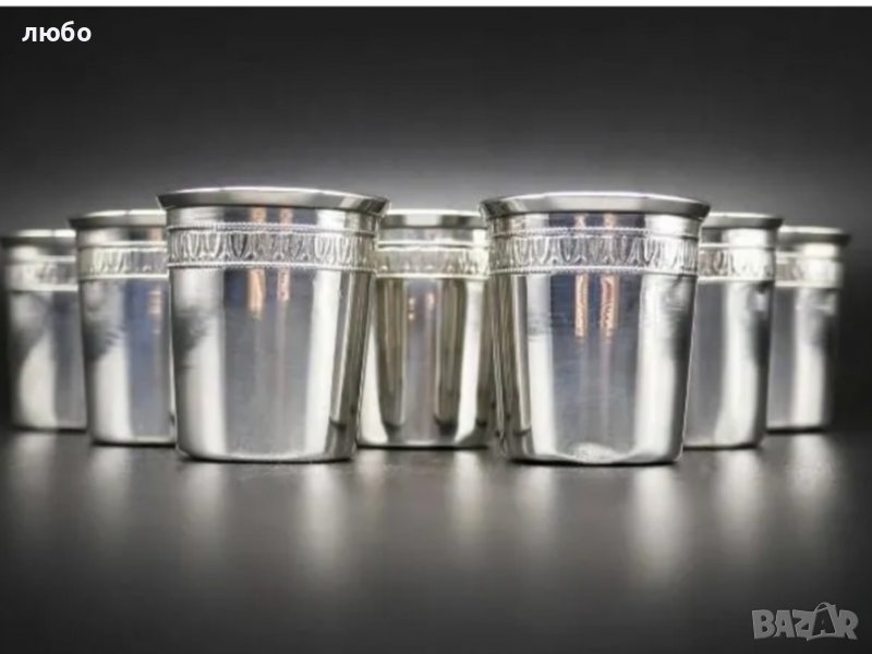 Комплект Сребърни Чашки-Minerva Франция Проба Сребро 950 , снимка 1