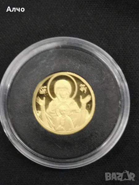 златна монета Богородица 2003г, снимка 1
