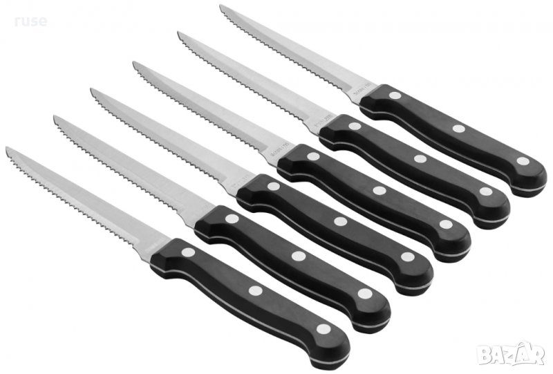 НОВИ! Комплект ножове за месо стекове пържоли 6 броя, снимка 1