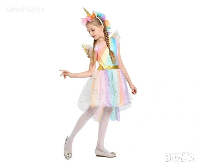 Детска рокля Еднорог, Детски костюм на Еднорог, Unicorn детска тюлена рокля, снимка 1
