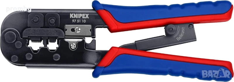 KNIPEX клещи за кримпване на интернет кабели KN 975110 SB, Германия, снимка 1