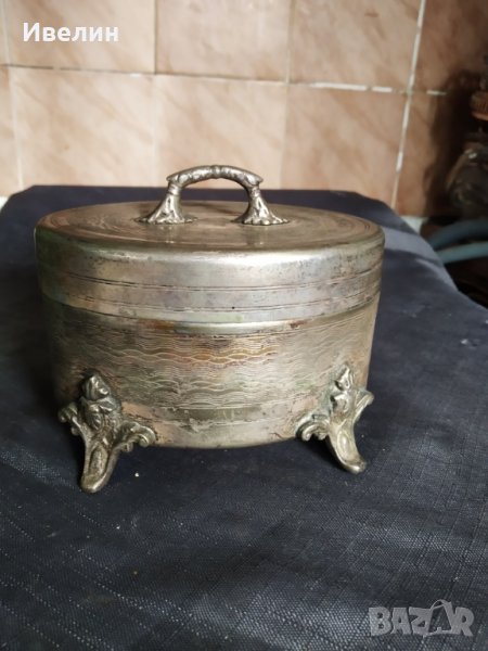 посребрена антикварна кутия, снимка 1