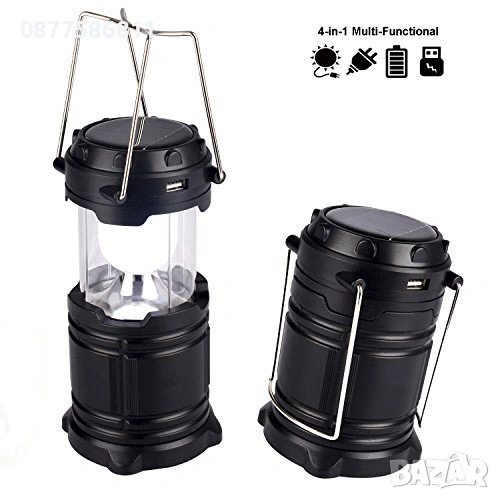 НОВ КЪМПИНГ ФЕНЕР. СОЛАРНА LED ЛАМПА.КЪМПИНГ ФЕНЕРИ. МОЩНА И ИКОНОМИЧНА LED ЛАМПА FENER +, снимка 1