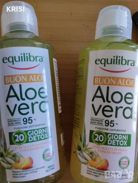 СОК алое вера с праскова-два броя по 1 литър, снимка 1