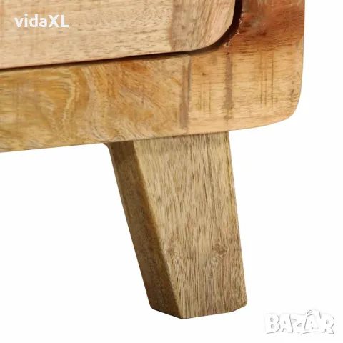 vidaXL Нощно шкафче 40x32x46 cm Масивна дървесина Грубо манго, снимка 7 - Шкафове - 56147499