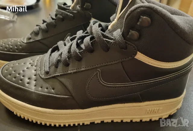 Зимни маратонки Nike Court Vision Winterized с кожа, Антрацитно сиво