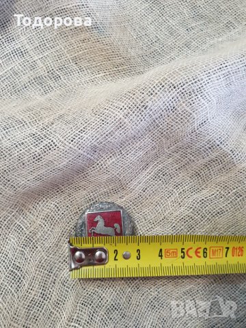 Стара кокарда с клетъчен емайл, снимка 3 - Антикварни и старинни предмети - 44449631