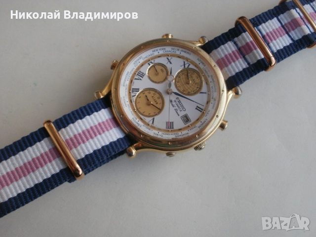 Seiko chronograph Сейко мъжки ръчен японски часовник, снимка 3 - Мъжки - 52201544