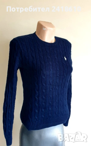 POLO Ralph Lauren Cable Pima Cotton Size S НОВО! ОРИГИНАЛ! Дамски Пуловер!, снимка 12 - Блузи с дълъг ръкав и пуловери - 53284691