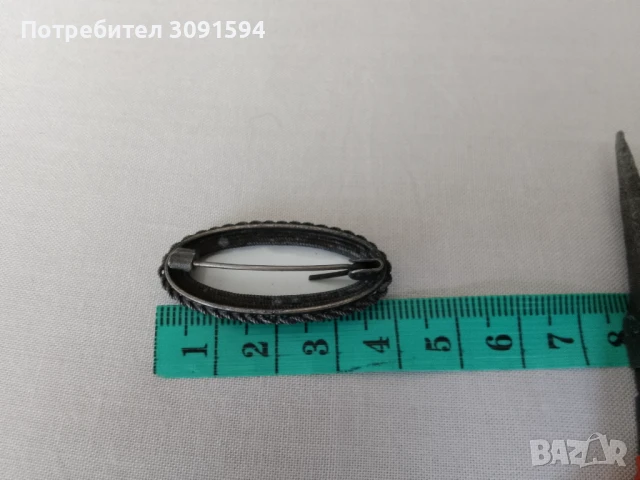 Страхотна антикварна колекционерска руска порцеланова брошка със филигран , снимка 6 - Антикварни и старинни предмети - 51267011