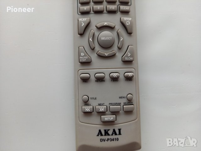 Akai DV-P3410 - дистанционно управление, снимка 3 - Ресийвъри, усилватели, смесителни пултове - 31290804