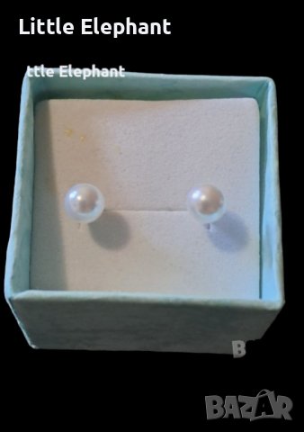 Sale Сребърни обеци перли,little tiny pearls,white/нови, снимка 1