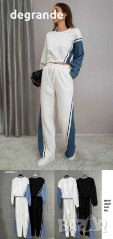 Дамски комплект с акцент деним 