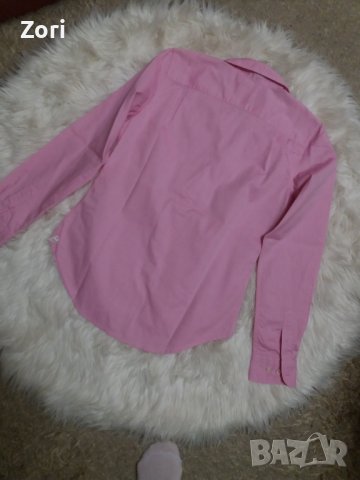 Дамска риза в наситен розов цвят с красив бордюр на яката, снимка 7 - Ризи - 40347116