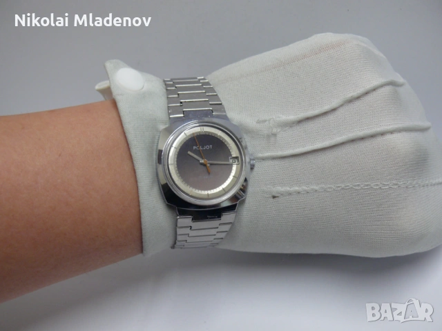 Съветски Полет/POLJOT Мъжки ръчен часовник, работещ! С дата, снимка 18 - Мъжки - 53180454