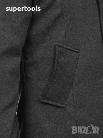 Мъжко палто сиво PPM GR8857, снимка 6 - Палта - 47279145