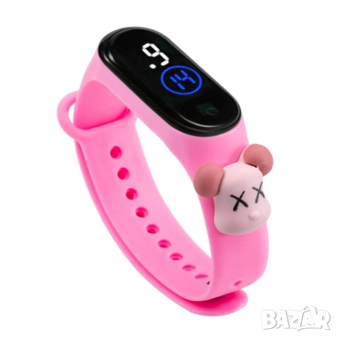 Детски LED часовник, водоустойчив, гумена каишка, цифров дисплей, снимка 3 - Детски - 51947846