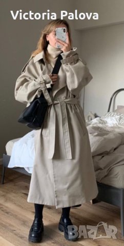 Ултрамодерен  тренчкот/шлифер   KINGSTYLE, снимка 17 - Палта, манта - 39077147