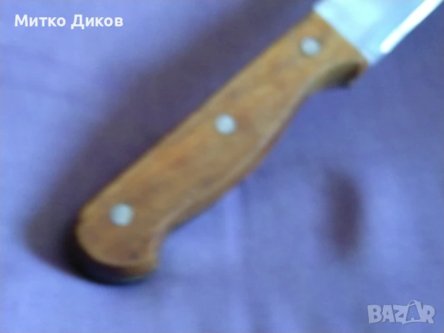 Нож немски кухненски нов високо качество неръжд.стомана 376х245мм острие, снимка 6 - Прибори за хранене, готвене и сервиране - 51080167