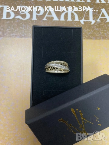 Златен Пръстен - 14 Карата, снимка 2 - Пръстени - 52929935