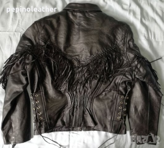 Дамско Кожено Яке Рокерско Мото Асиметрично закопчаване, снимка 18 - Якета - 25696700