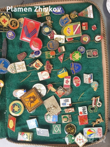 голяма стара колекция от значки с акцент СПОРТ, снимка 2 - Колекции - 54025384