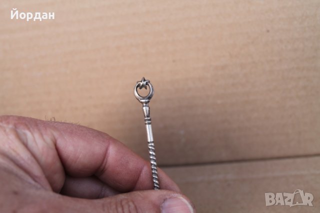 Малка сребърна лъжичка Османска империя, снимка 3 - Антикварни и старинни предмети - 44261582