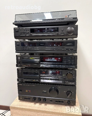 🔈Ретро аудио система - сет TECHNICS - усилвател, сд плеър, дек, тунер, еквалайзер, грамофон,колони, снимка 4 - Аудиосистеми - 54150003