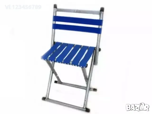 Сгъваем стол Universal, С облегалка, 29x28x62 см, Син/Зелен