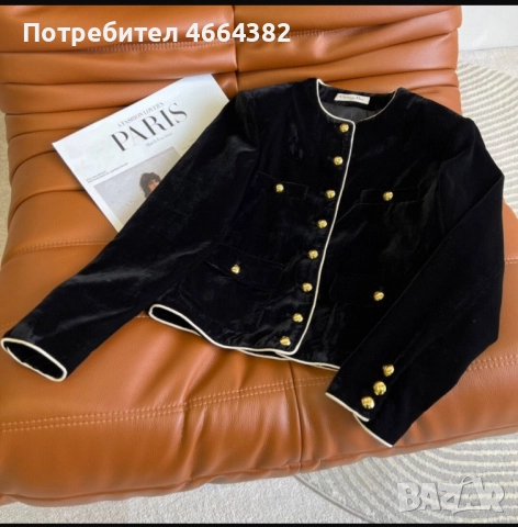 Черен блейзер от велур Christian Dior, снимка 5 - Сака - 52587587
