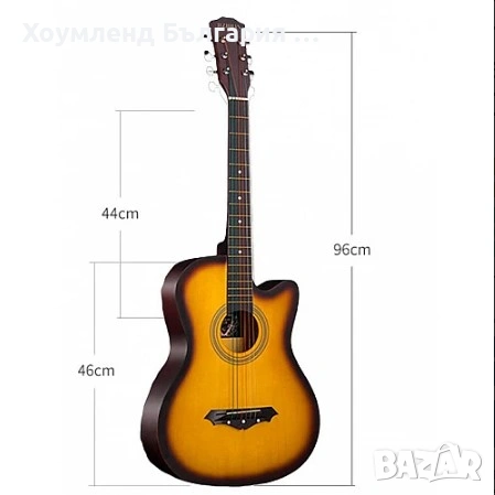 НОВО! Акустична КИТАРА с ПОДАРЪК калъф и аксесоари, снимка 3 - Китари - 54311902