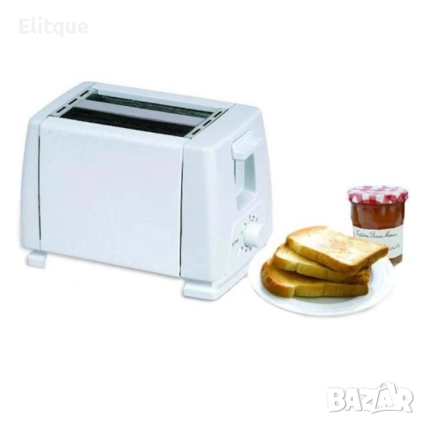 Тостер за хляб, 750W, 2 филийки, б степени, Бял, снимка 3 - Друга електроника - 52852401