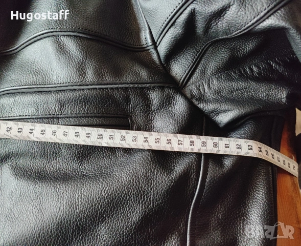 Ново Кожено яке Motomall черно телешки бокс мотор моторджийско Хл/2Хл, снимка 9 - Якета - 53334000
