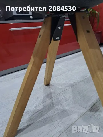  Стол - крака бук и дамаска, снимка 5 - Столове - 48890160