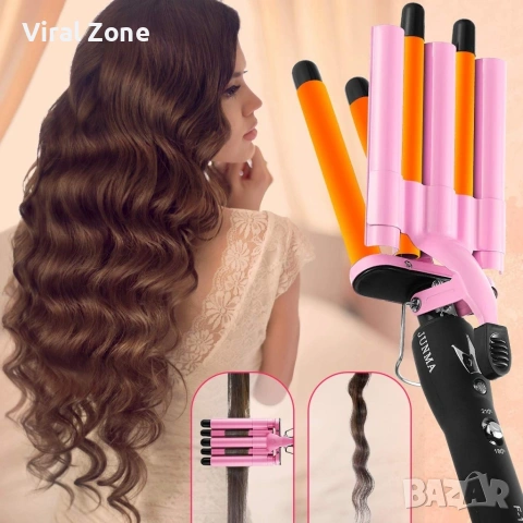 Тройна ретро преса за къдрене на косата, снимка 6 - Преси за коса - 53252904