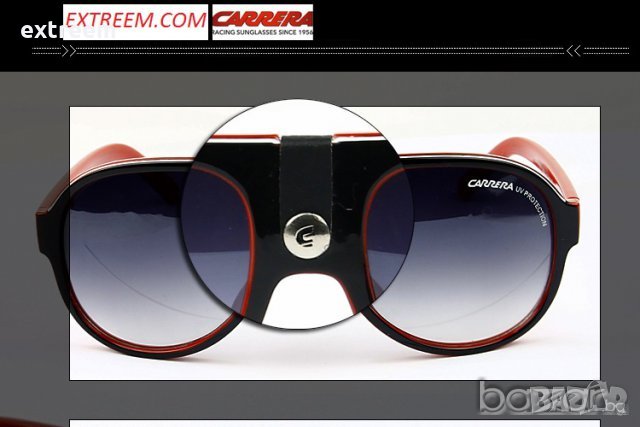 C A R R E R A - АВИАТОР - РАМКА  Бяла + Червено+ТЪМНО СТЪКЛО UV400, снимка 4 - Слънчеви и диоптрични очила - 29525956