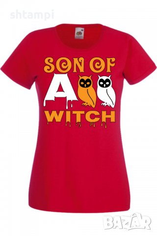 Дамска тениска Son Of A Witch 1,Halloween,Хелоуин,Празник,Забавление,Изненада,Обичаи,, снимка 3 - Тениски - 38138197