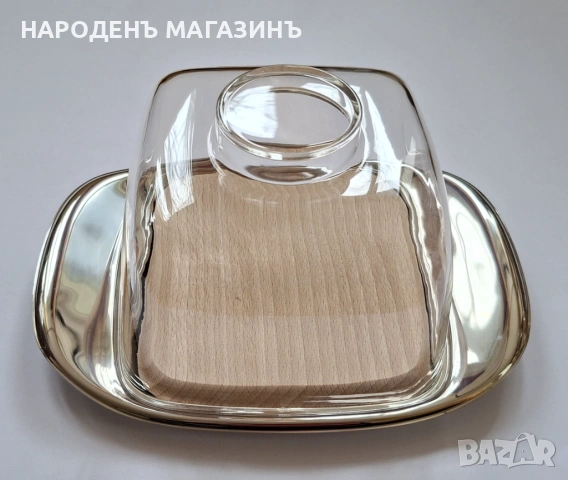WMF – НОВО немско плато с капак за съхранение на масло сирене кашкавал плодове зеленчуци сервиз , снимка 5 - Други ценни предмети - 53274652