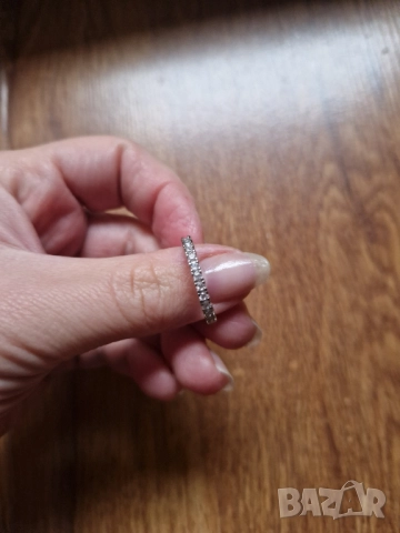 Сребърен пръстен с циркони, снимка 3 - Пръстени - 52398587