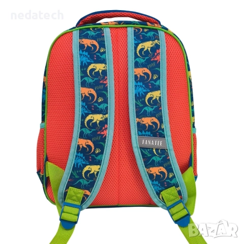 Ученическа раница  Динозавър, Зелен, 24x12x33 см., снимка 3 - Раници - 51520627
