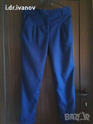Тъмносин панталон лек потур размер М, снимка 1 - Панталони - 30065884