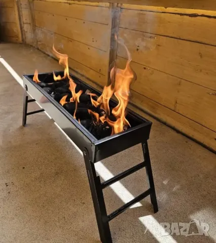 🔥 Преносимо барбекю на въглища – Насладете се на вкусна скара навсякъде!, снимка 1