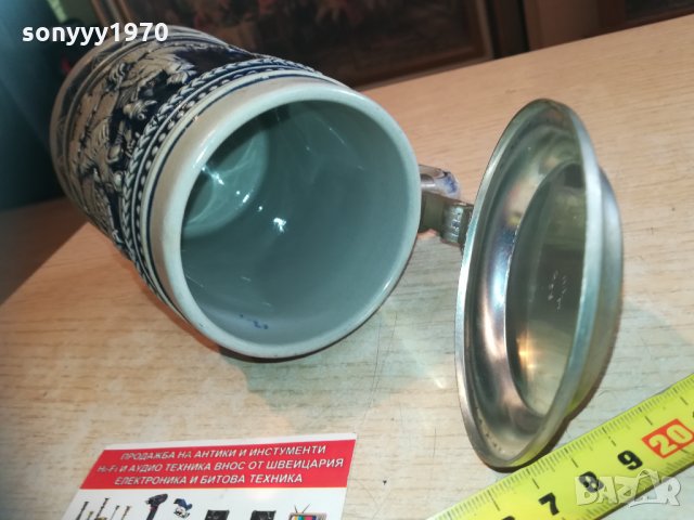 rein zinn халба с метален капак-внос франция 2402212014, снимка 6 - Колекции - 31943039