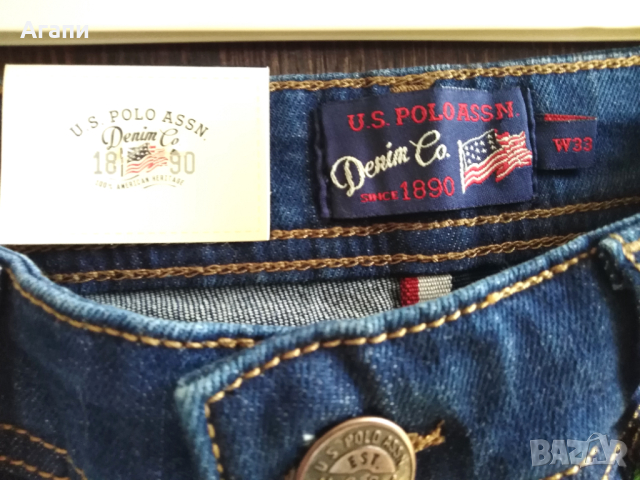 Мъжки дънки US Polo Assn Denim, чисто нови W33/L34 размер, снимка 3 - Дънки - 44635469