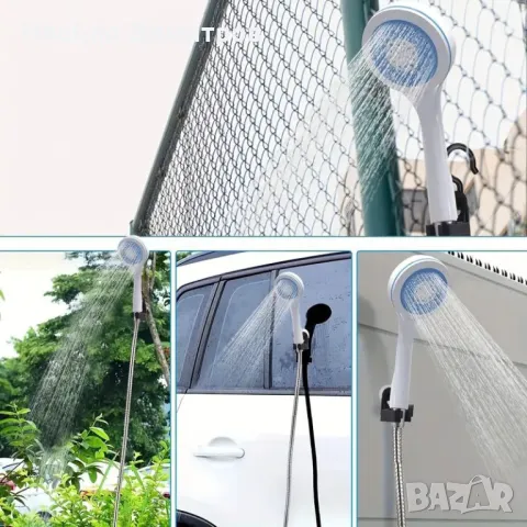 Преносим душ за къмпинг, компактен, USB зареждане, батерия 2200 mAh, снимка 5 - Друга електроника - 48101605