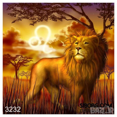 Диамантен гоблен  Зодия Лъв, снимка 1 - Гоблени - 37330933