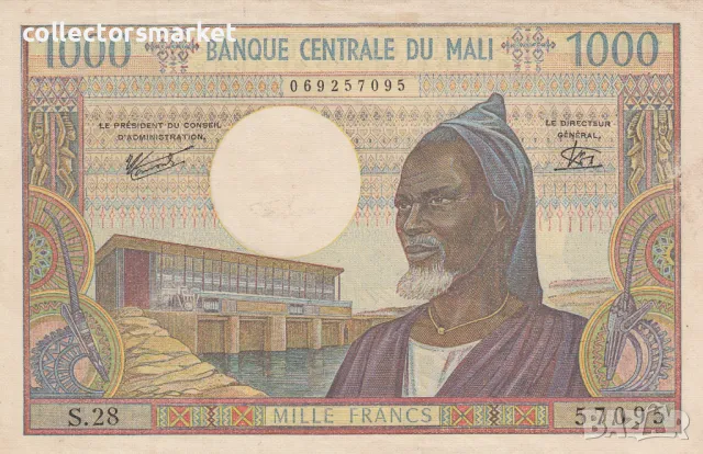 1000 франка 1970-1984, Мали
